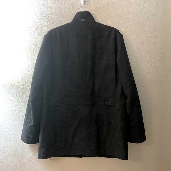 BOSS HUGO Boss Cassman coat wool blend zip/button front pockets lined men 40R - Picture 2 of 14